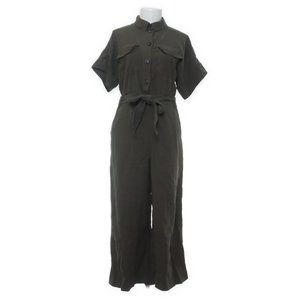 H&M - Cargo Jumpsuit (Khaki) Size: 12